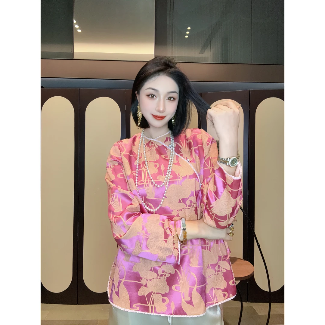 【荷塘月色】深圳原创设计新中式时尚休闲百搭长袖上衣