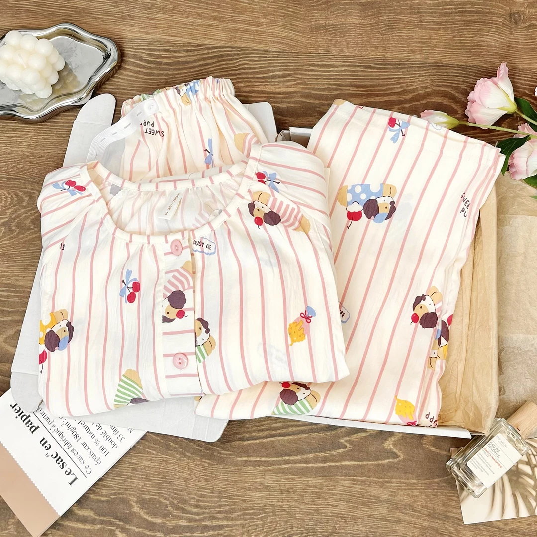 云朵棉薄款孕妇月子服哺乳睡衣长袖家居服产后喂奶舒适夏季产妇