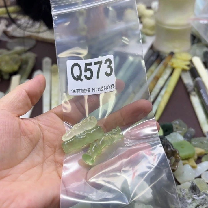 蛇纹石玉发饰合金呆****丶