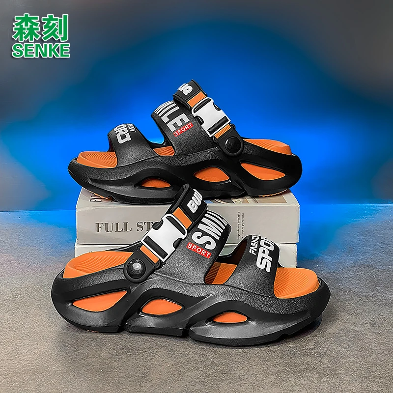 森刻潮拖夏季软底软面防滑耐磨沙滩鞋开车两穿轻便柔软男士凉拖鞋