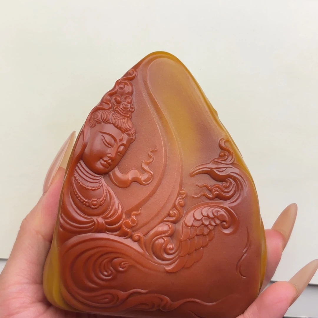 春***堂未镶嵌黄蜡石挂件石英质玉