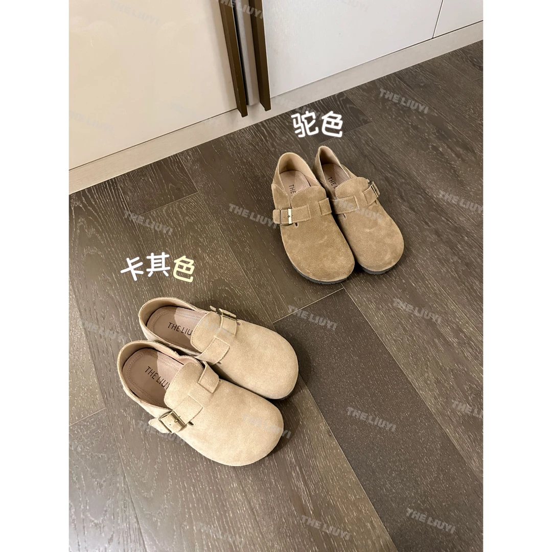 【LIUYI】真皮增高百搭休闲勃肯鞋2774