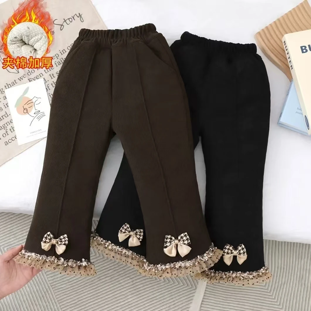 【温变四层加厚】女童裤子棉裤冬季2024外穿保暖新款洋气儿童长裤