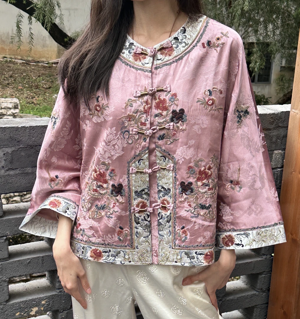 2025春季新款 『华裳阁』 新中式国风重工刺绣精致宽松七分袖外套女