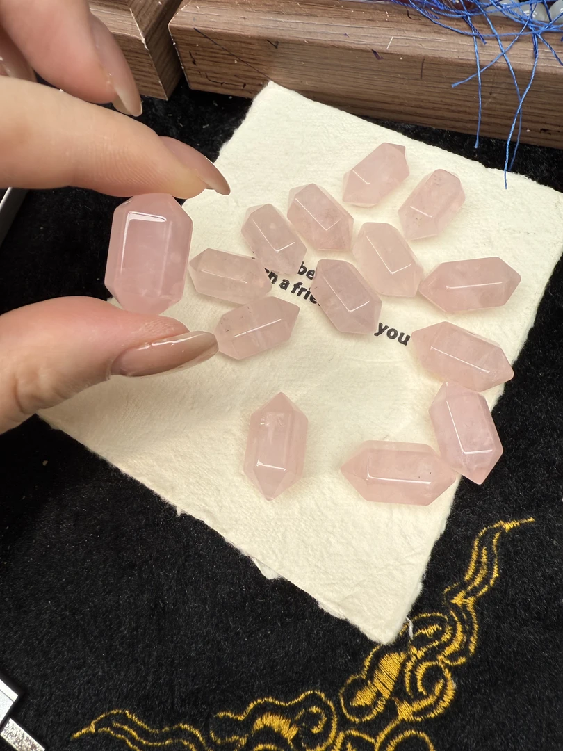 12*24mm  天然粉晶双尖   【一个装】