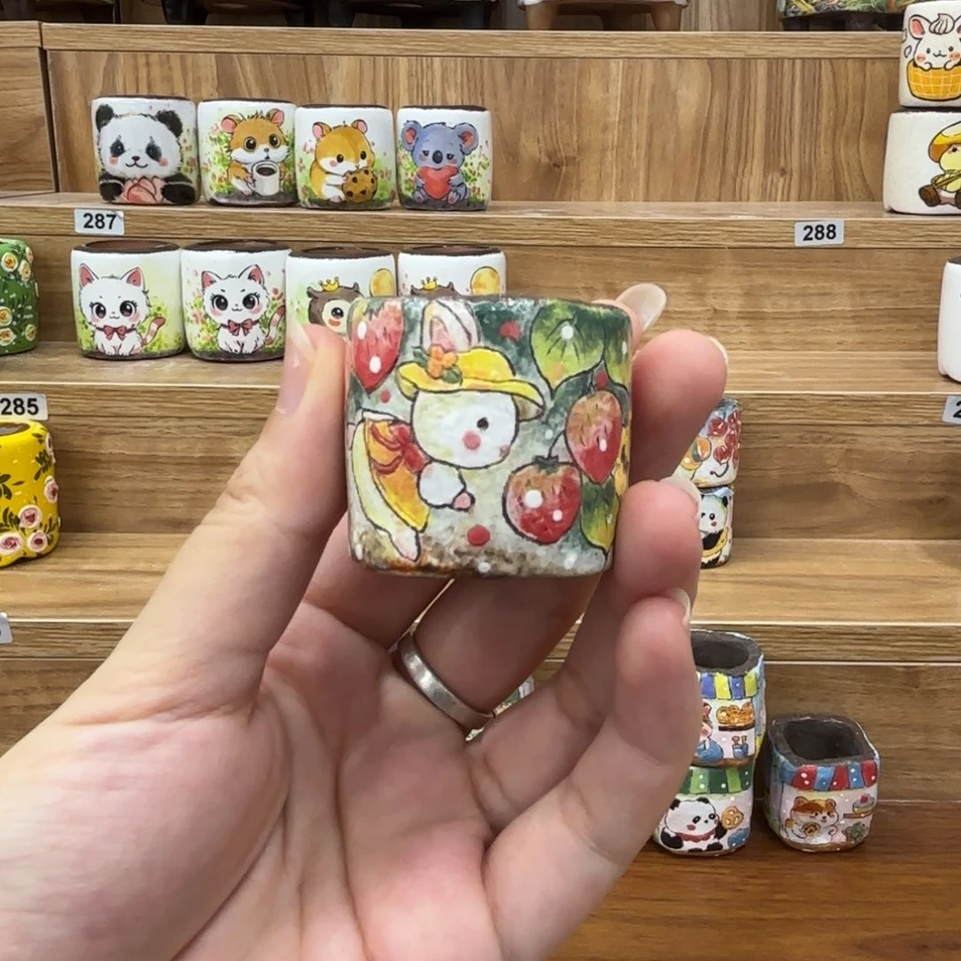 翘***龙123445667888手绘花盆