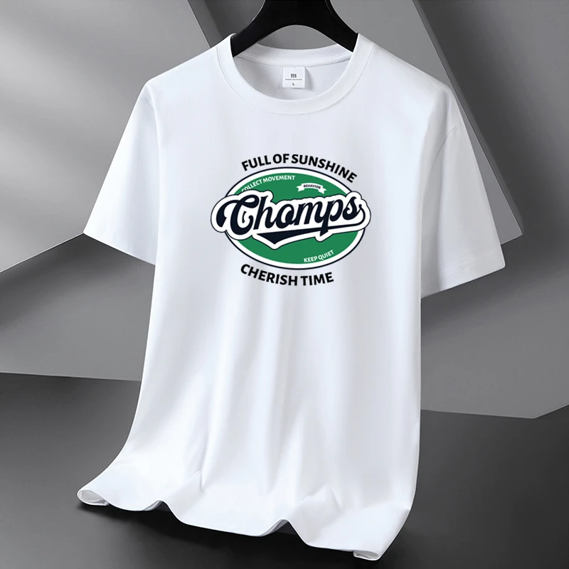 [FULL]重磅纯棉短袖t恤圆领夏季小落肩宽松百搭印花男半袖