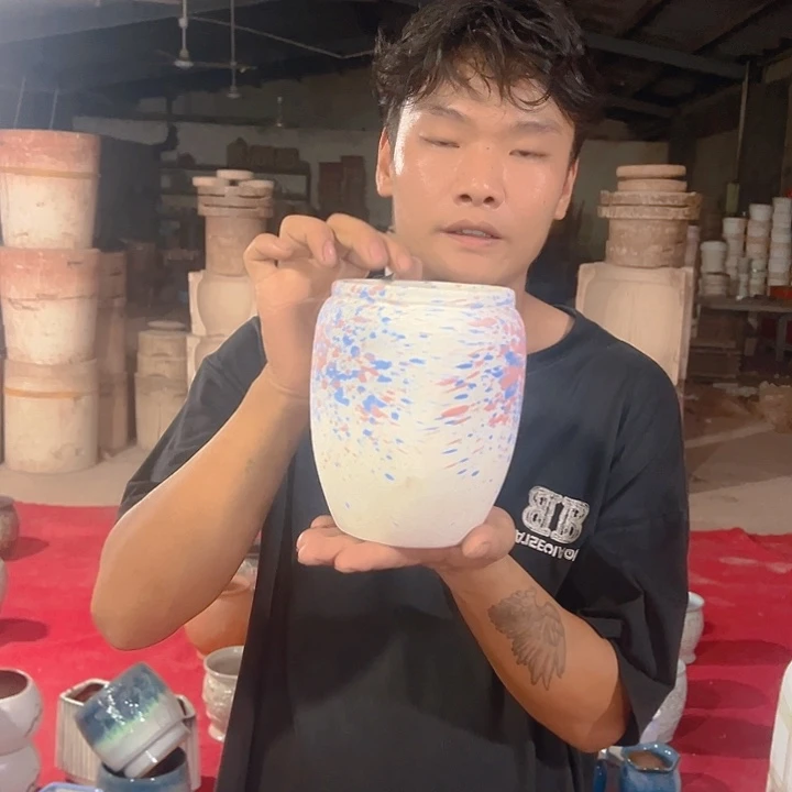 紫砂花盆夫妻花盆0625-17