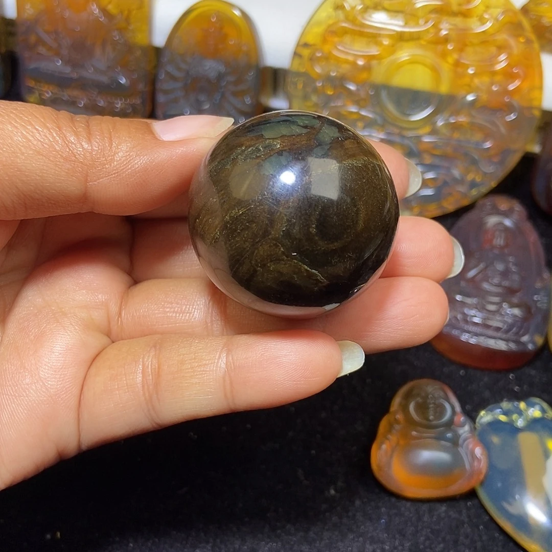 琥珀未镶嵌颈饰缅甸天然琥珀吊坠