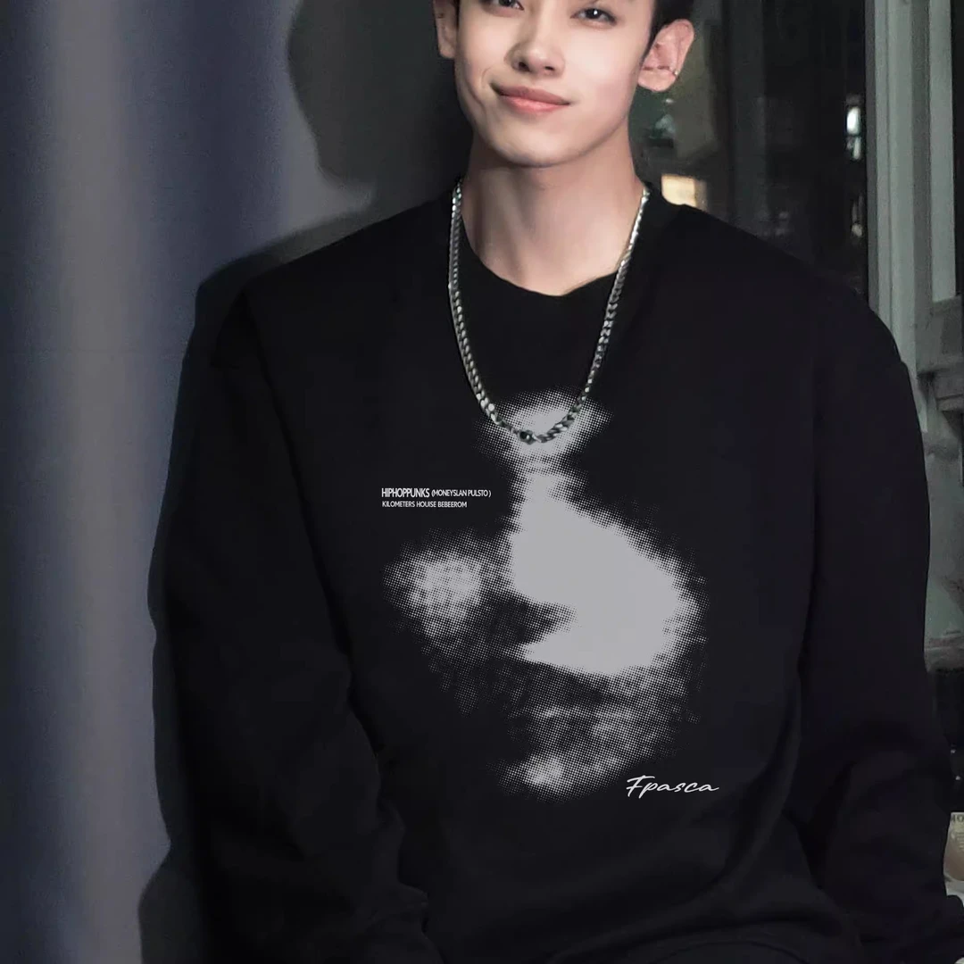 特大码300斤美式复古创意街头圆领卫衣男女秋冬宽松显瘦重磅上衣