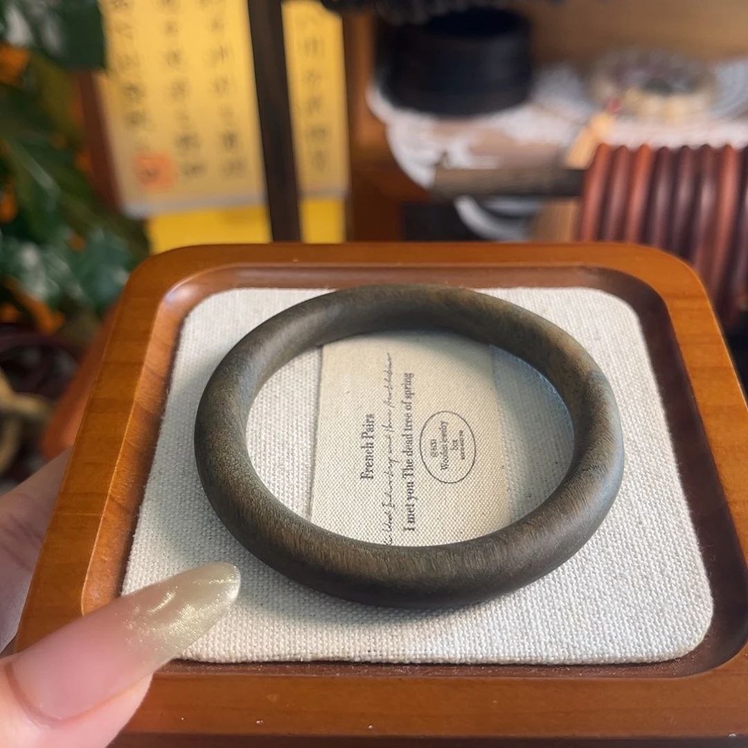 木质绿檀微瑕53圈口