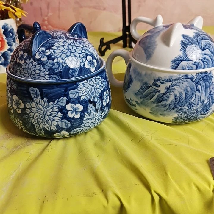 盘冰*泉景德镇手绘釉下彩手绘画