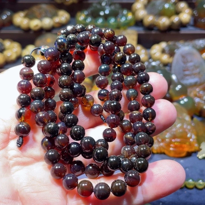 琥珀手链未镶嵌天然