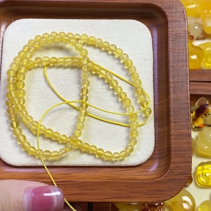 橄榄核吊坠小米珠