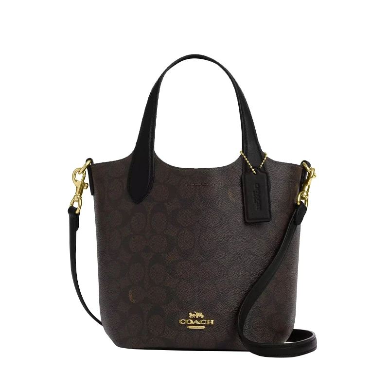 COACH 蔻驰 Hanna Bucket Bag 女士斜挎包 黑色