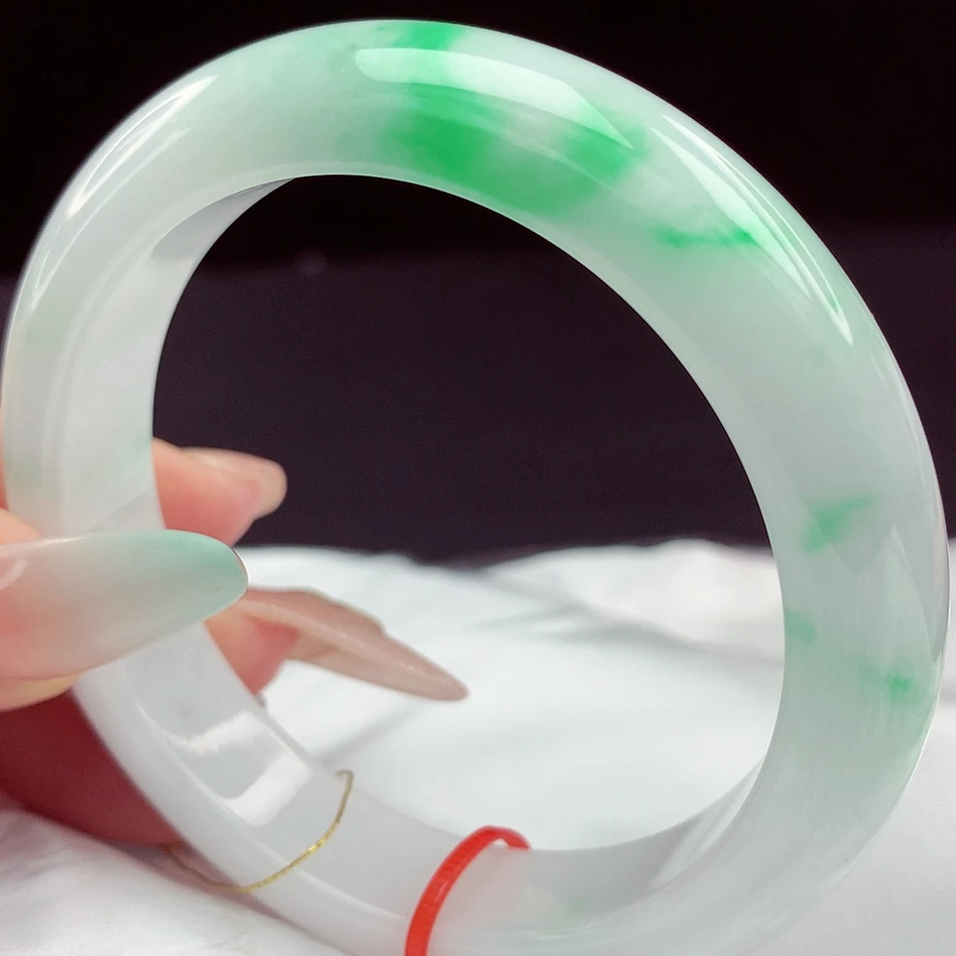 别***稀翡翠未镶嵌手镯60圈977宽版