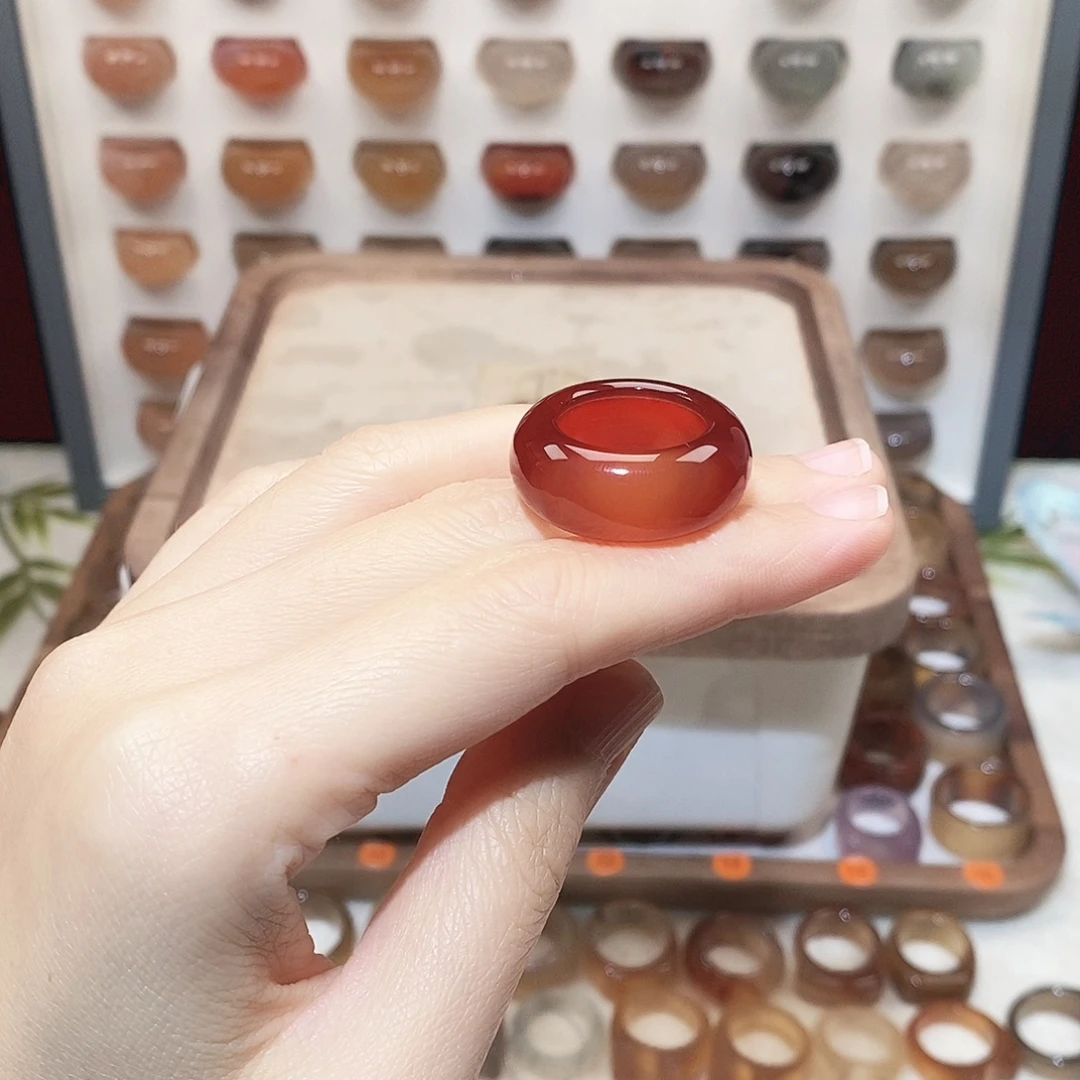 ****࿐玛瑙/玉髓未镶嵌戒指港14