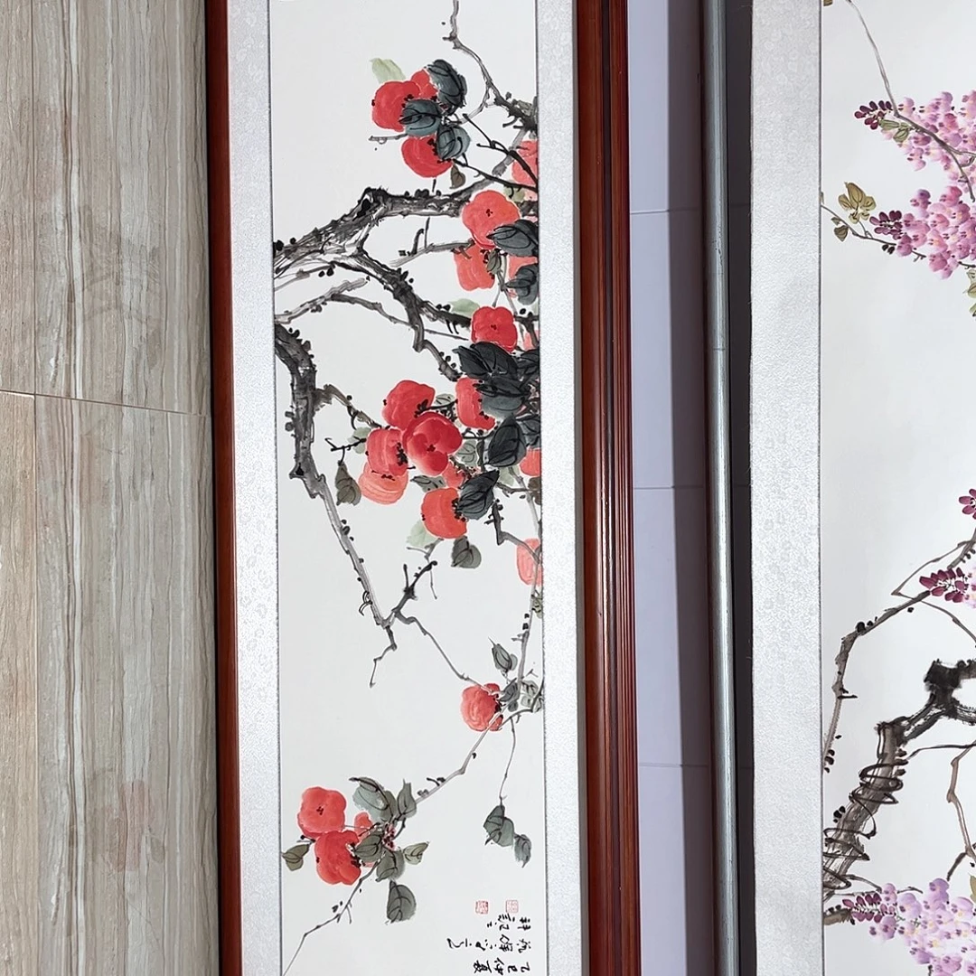 国画书画作品带框163×48