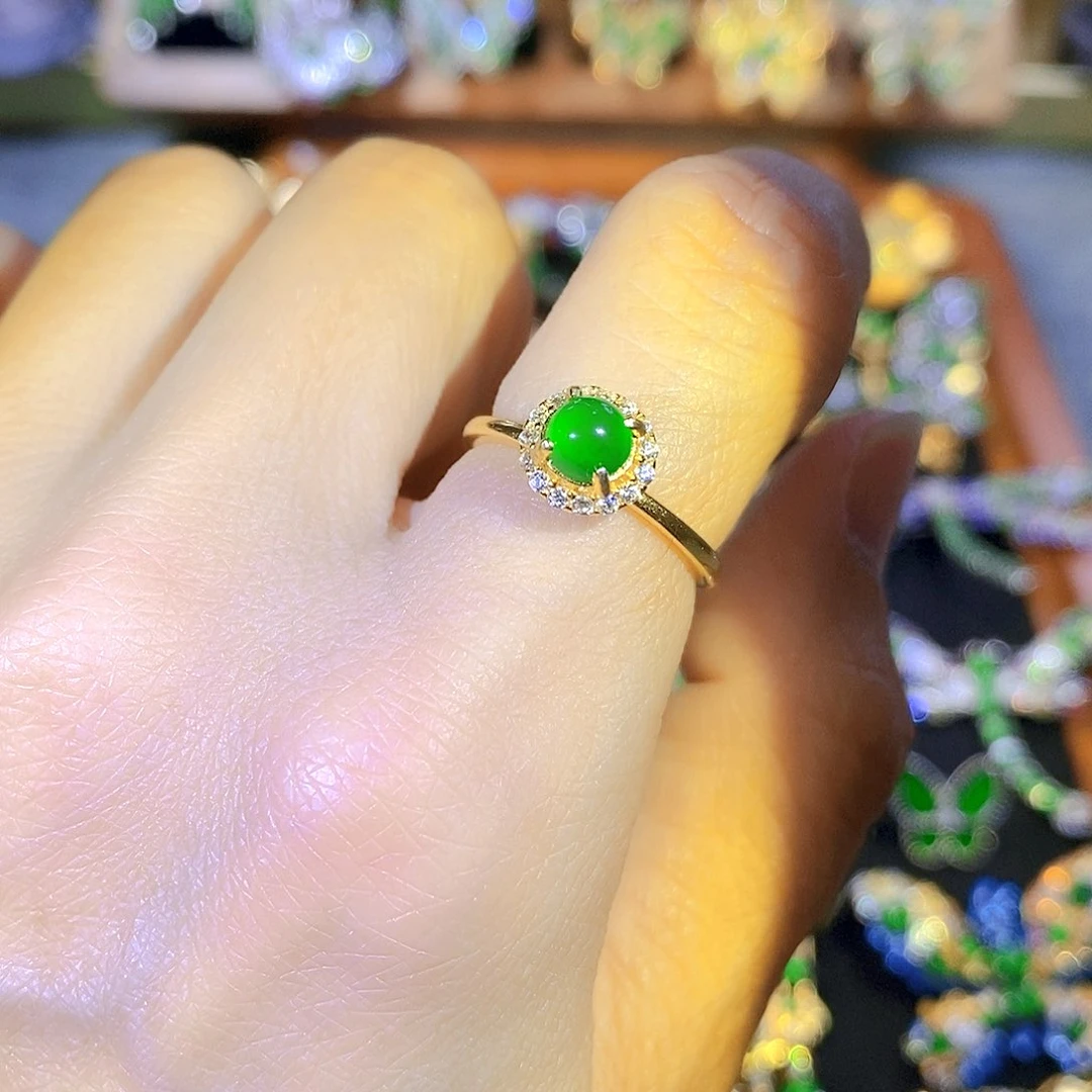 吊坠(不含链)银S925镶嵌翡翠