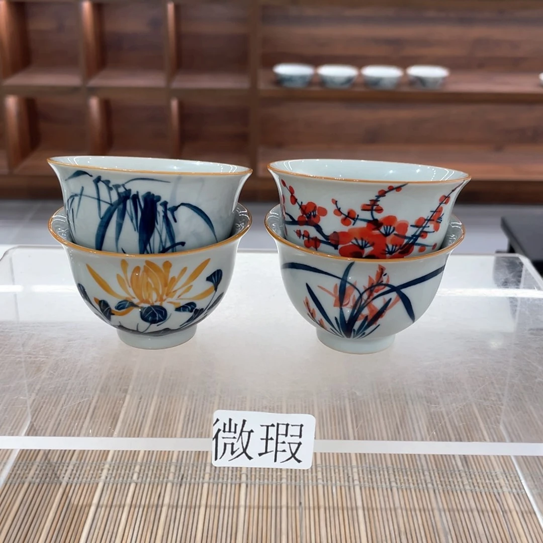 微瑕釉下彩纯手绘