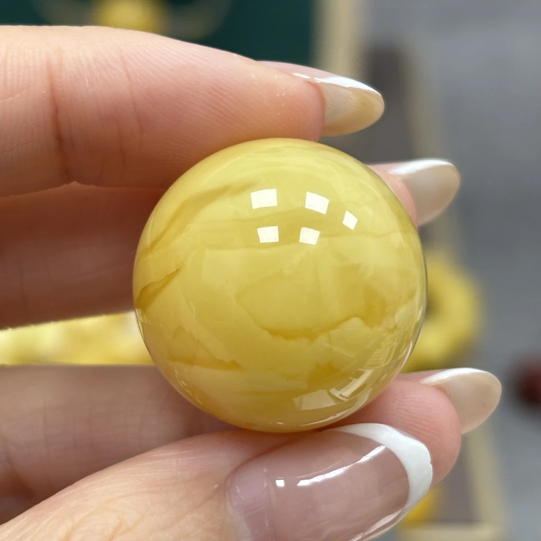 23.9mm 小妖珠宝天然原矿琥珀蜜蜡