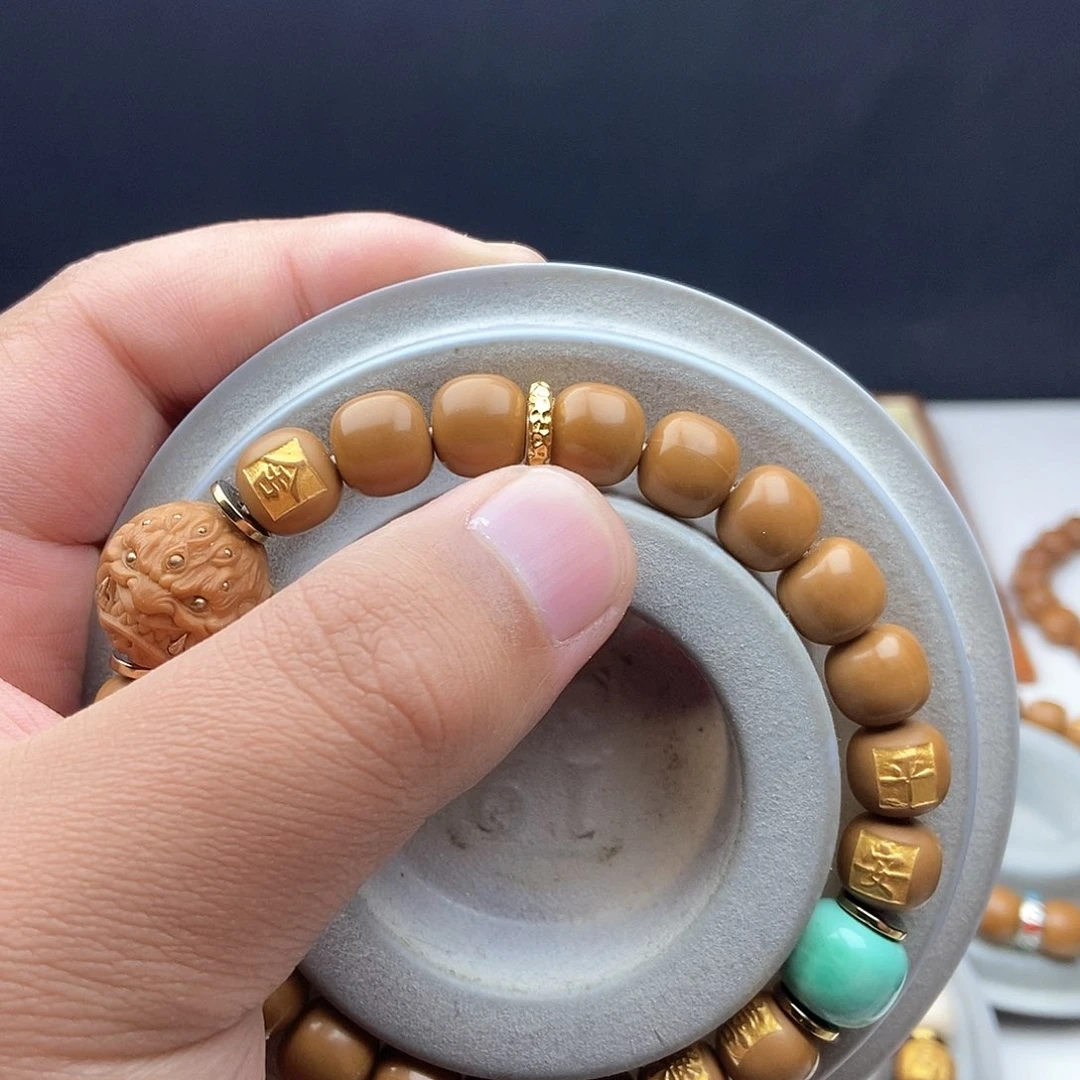 猴头核桃吊坠装*手卡环