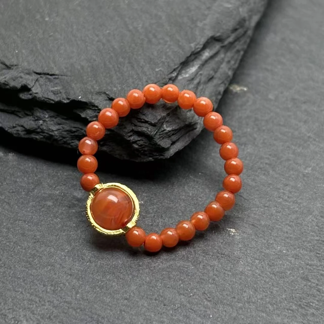 【迎迎甄选】南红设计款戒指R011  多样性发一