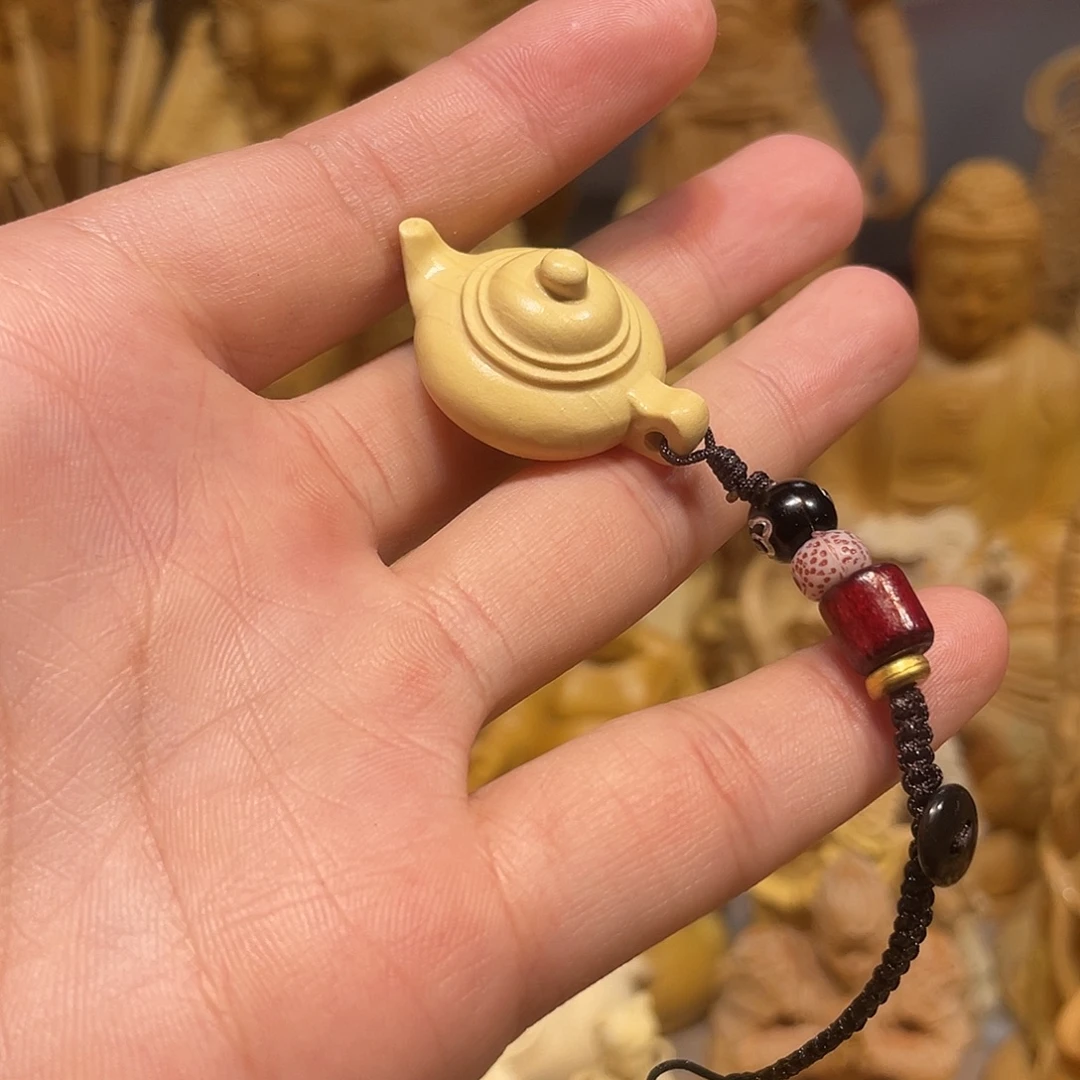 黄杨木小号把把壶