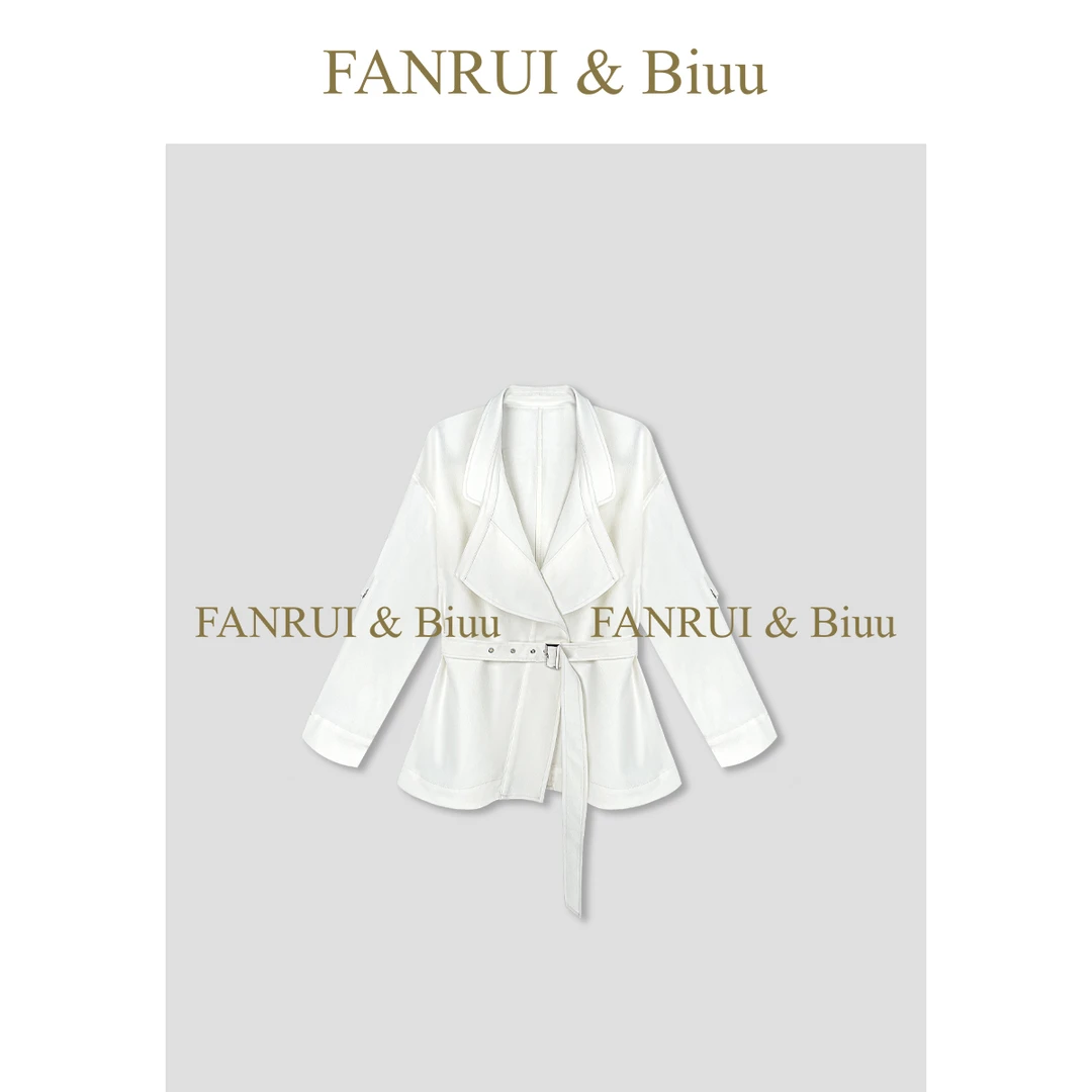 FANRUI/泛芮「贝贝biuu」系带时髦洋气高级气质百搭风衣外套B17899