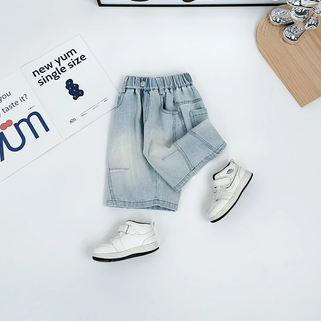 儿童五分裤子薄款男童宽松牛仔裤夏季洋气潮 FB25162悠悠童话童装