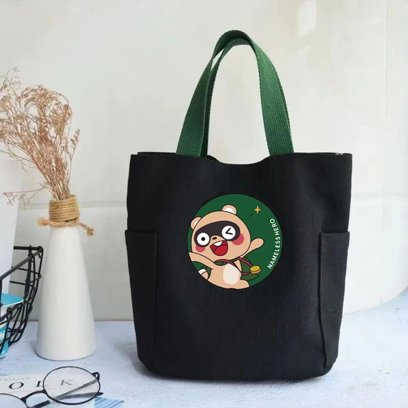 日式饭盒袋子手提包上班族带饭便当包小学生可爱手提帆布袋装饭包