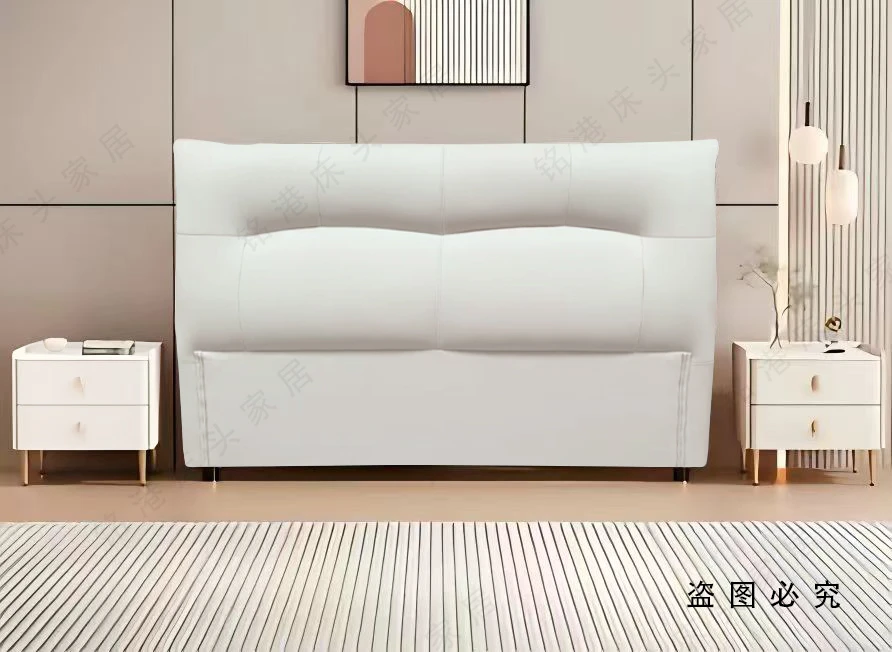 2025新款生态真皮高端大气时尚简约轻奢软包落地床头尺寸可定制