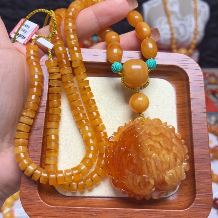 蜜蜡未镶嵌颈饰项链