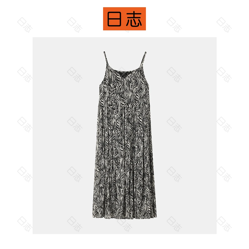 PIPO【现】碎花显瘦气质时尚休闲夏季法式吊带设计师连衣裙DDS2L262