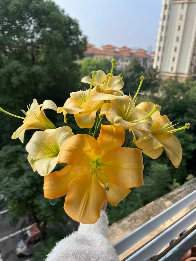 新品橙色军团百合二头  批发花店摆地摊直发一手货源