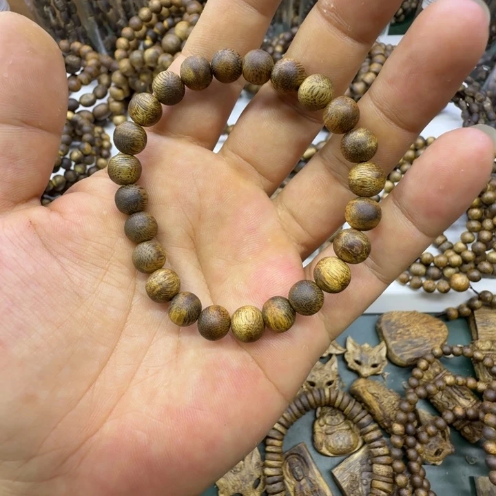 沉香碎屑沉香奇楠沉香乌身卡0.8单圈全品24颗4.5克+