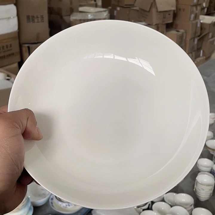 陶瓷纯白 8 寸盘子 4 个装