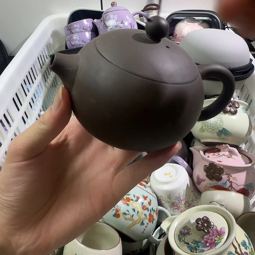 瓷片原矿紫砂美人西施壶