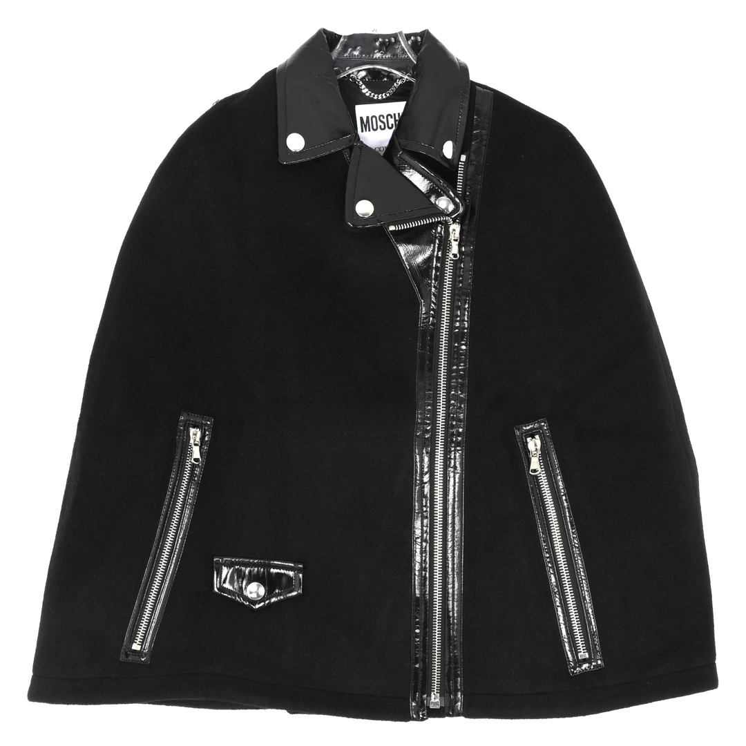 MOSCHINO 莫斯奇诺 女士休闲翻领斜拉链夹克A0524541218A