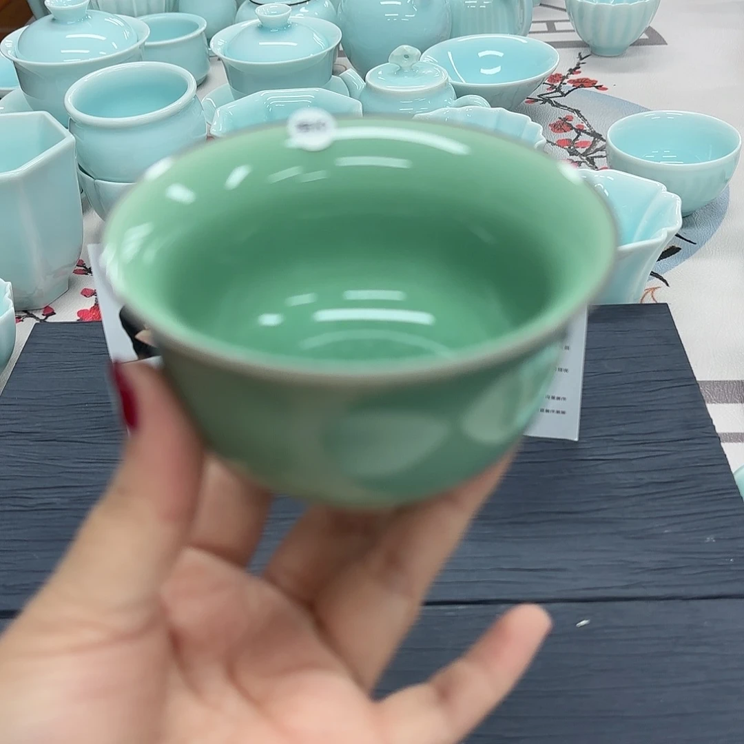 龙泉云间青瓷小米茶器