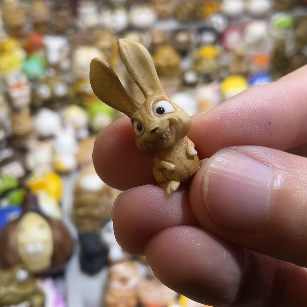 非金属鹿角小兔子天地孔拴绳