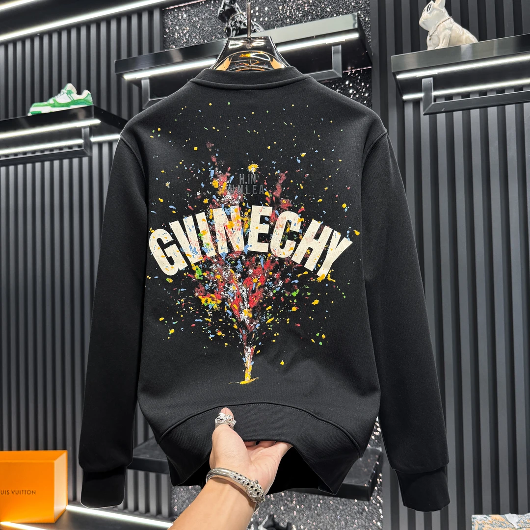 纽斯赫肯轻奢欧货卫衣男士春秋季新款高级感时尚潮牌涂鸦印花长袖