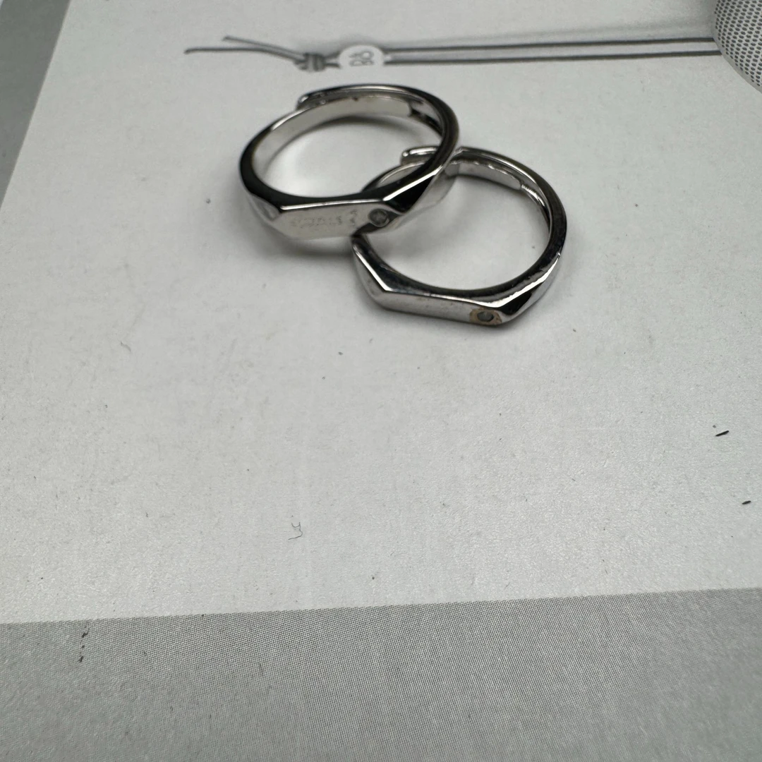 铜合金戒指 气质时尚百搭情侣小众简约光面素款戒指3277