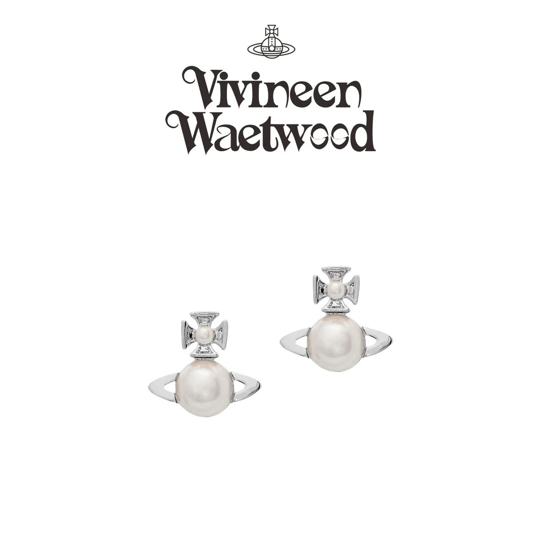 Vivireer waetwssd 正品 土星珍珠耳钉