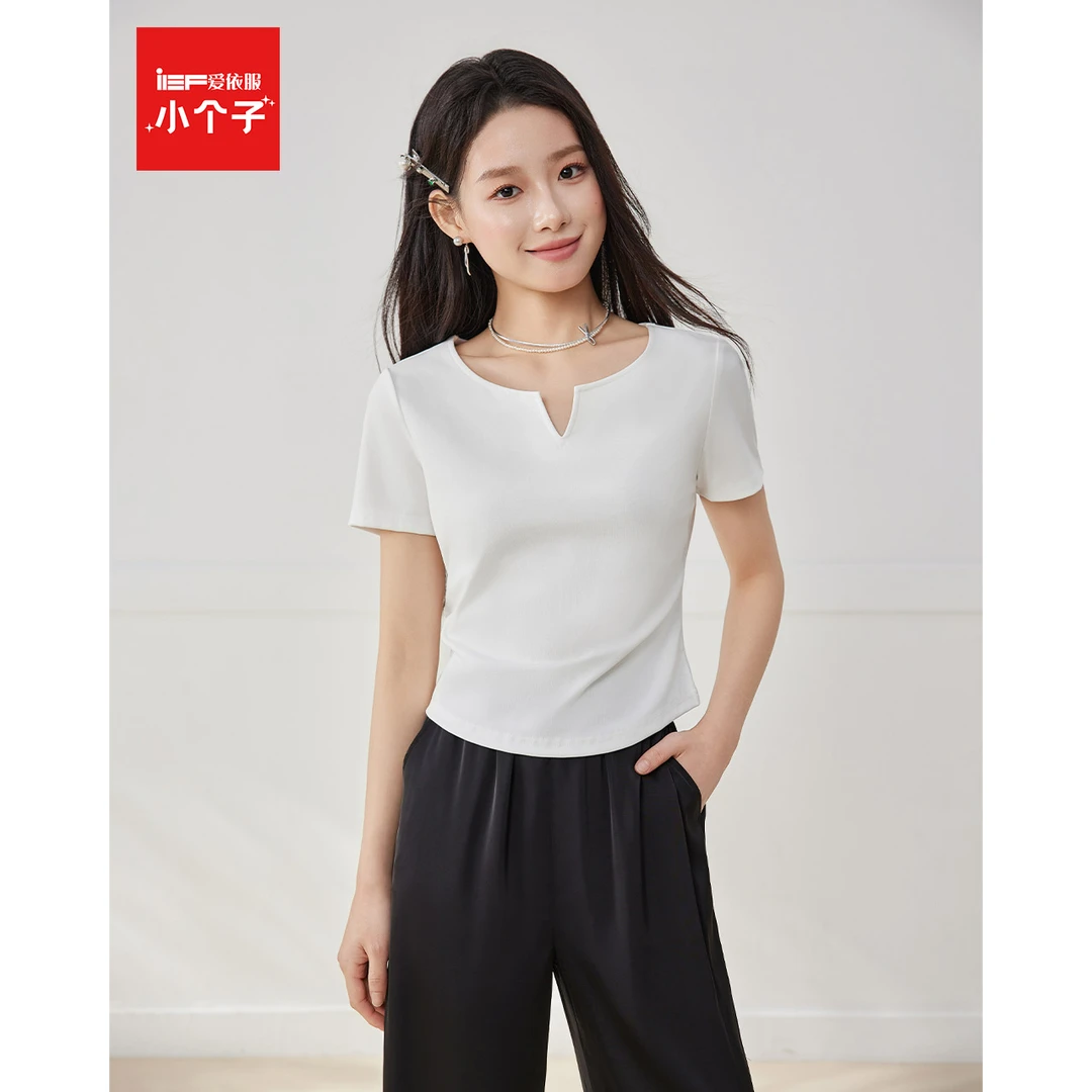 IEF/爱依服2025新款夏季新款女人味气质通勤百搭T恤【女裤定制】