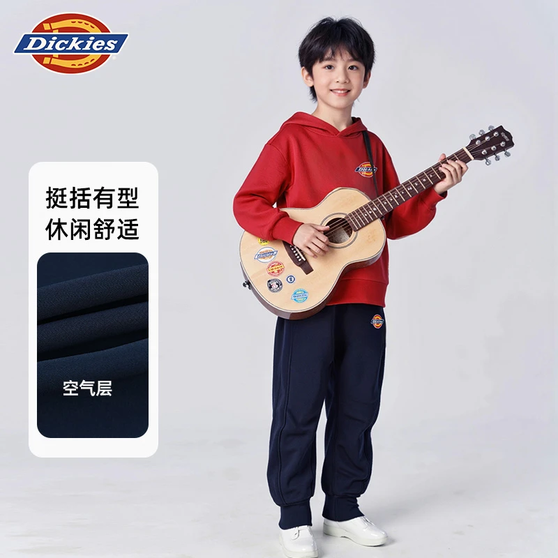 Dickies儿童套头运动风休闲风套装秋冬潮酷欧若连帽卫衣卫裤
