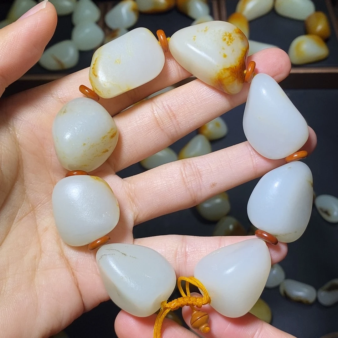 和田玉未镶嵌手链