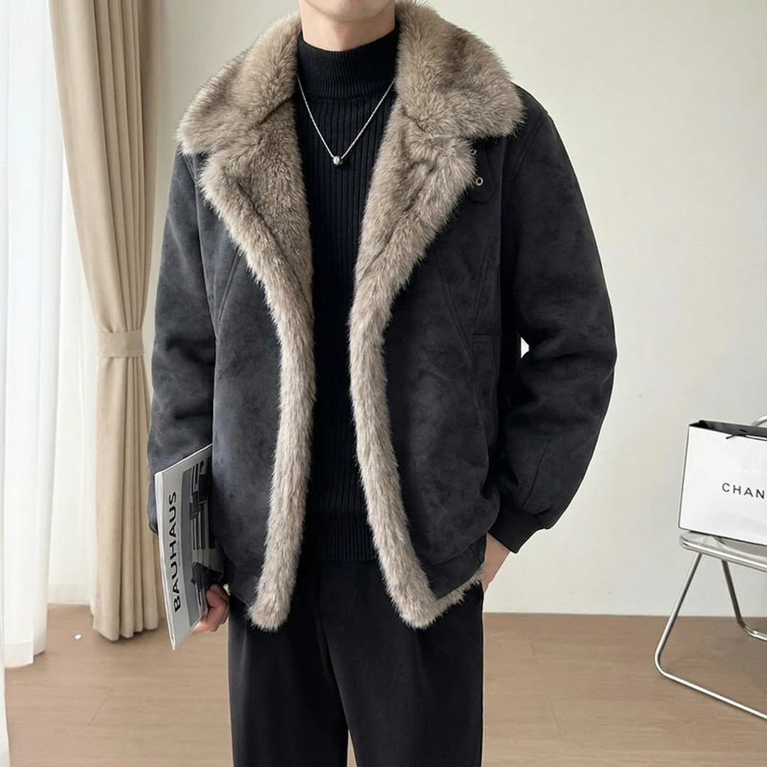 男款座山雕冬季新款潮流2025爆款加棉加厚休闲百搭痞帅男夹克外套