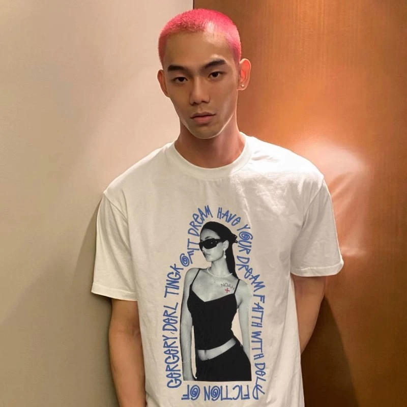 十字架人像印花小众潮牌美式夏季新款纯棉宽松男士情侣短袖T恤ins