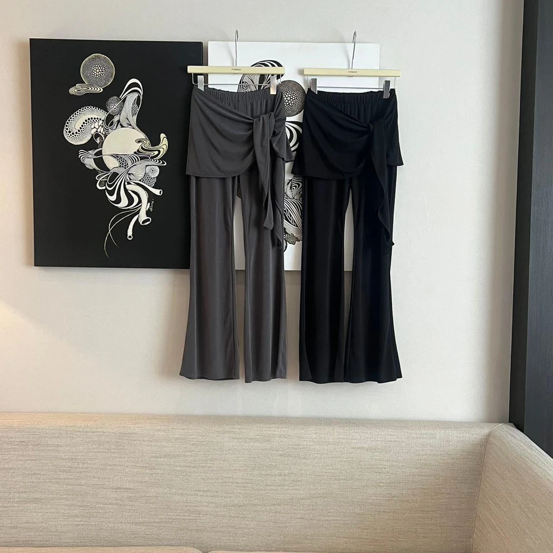 赵小小【好穿实穿爱穿！】酷飒风屁帘喇叭裤显瘦显腿长瑜伽裤28886